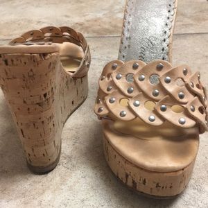 Juicy Couture wedge platform sandals. 5.5 blush